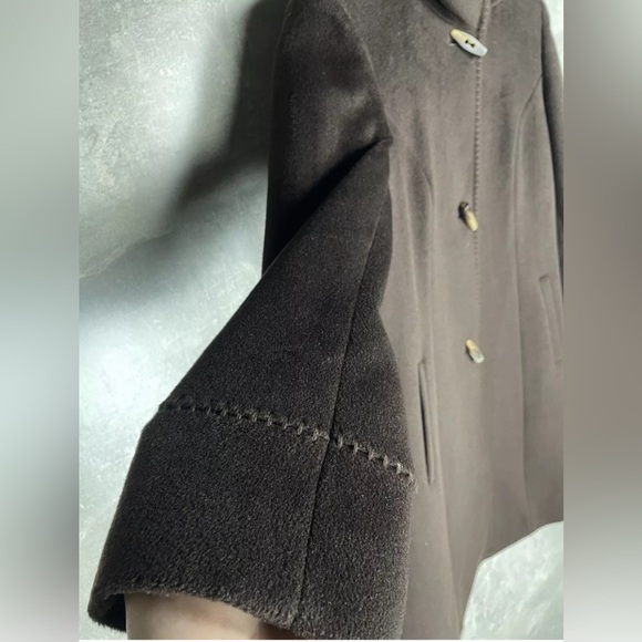 CINZIA ROCCA Brown Wool Women's Duffel Coat Made inItaly Size 42IT 6USA - Picture 4 of 6